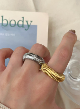 其他女钛钢欧美时髦设计感戒指