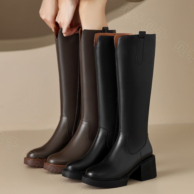 优雅气质时尚炸街粗高很时装靴