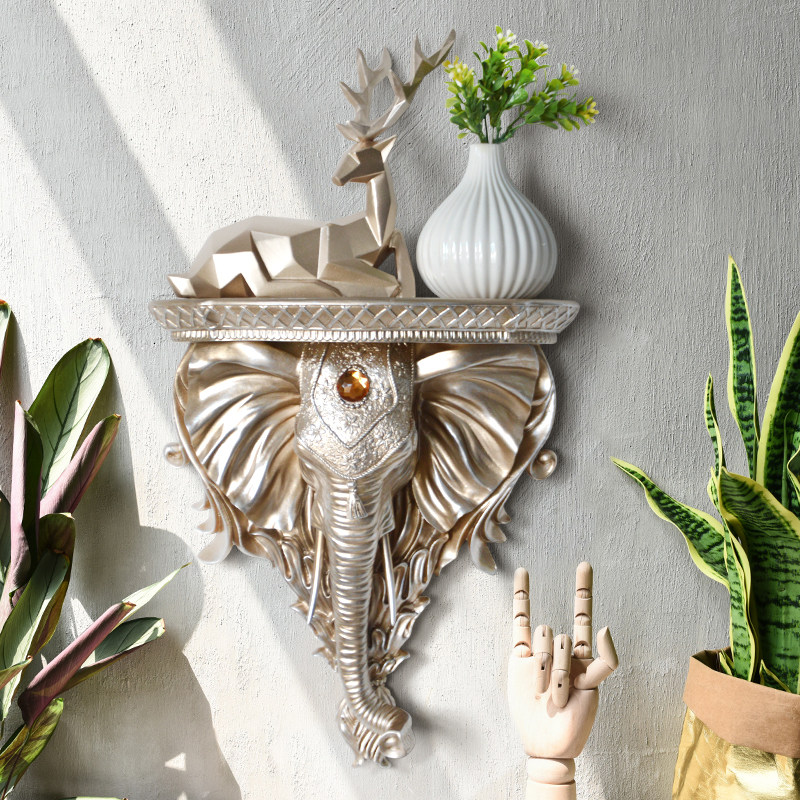 家居飾品歐式創意大象頭壁飾牆飾立體壁挂牆面裝飾品置物架隔板在類目 家居飾品, 壁飾中 - 來自Buy2taobao.com提供專業的淘寶代購服務