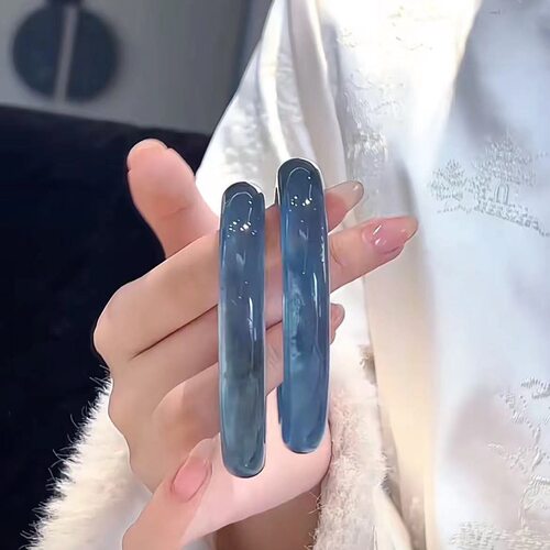 新中式爆款圆条粗款叮当镯一步一响玻璃仿玉旗袍中国风手饰手镯