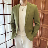 男士 商务休闲西服便西上衣男装 新款 弹力西装 春季 大码 时尚 外套修身