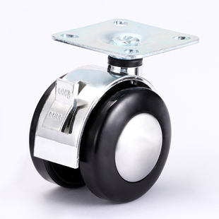 2寸合金万向轮M8丝牙转椅轮音箱家具柜子脚轮平板静音轮子茶几轮