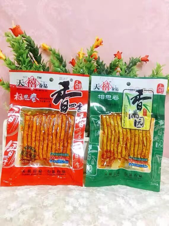 天禧香满园40克相思卷网红零食怀旧辣条香四季麻辣牛筋盐焗鸡筋