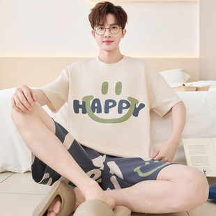 红豆睡衣男款2026新款夏季纯棉短袖薄款加大码青少年初中学生大童