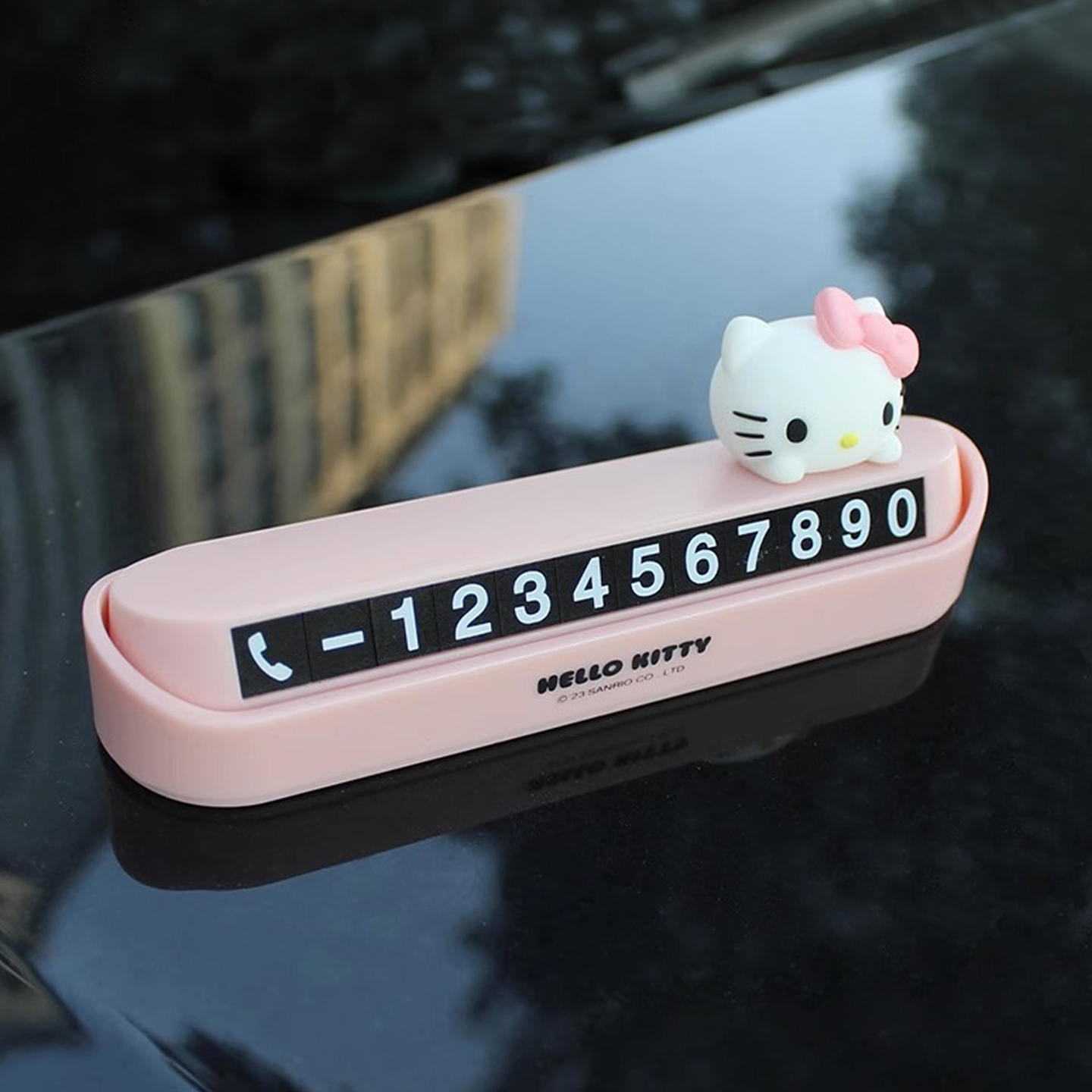 kitty挪车电话牌临时停车号码牌