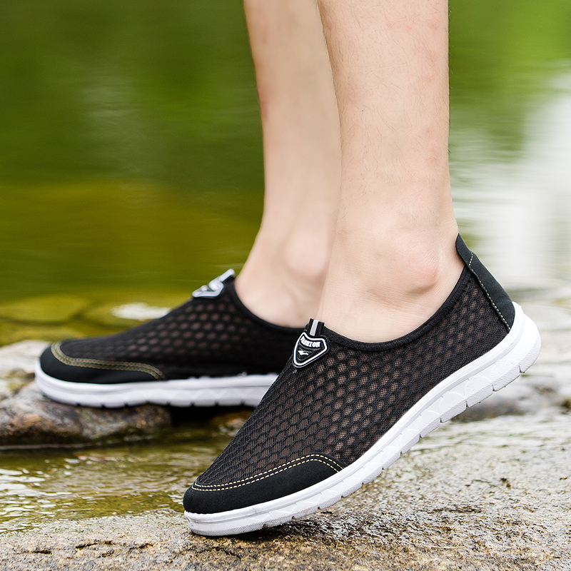 老北京布鞋夏季黑色透气凉鞋