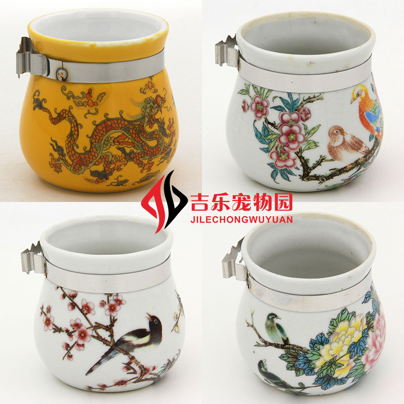 画眉八哥鹩哥鸟食罐不锈钢鸟笼图片