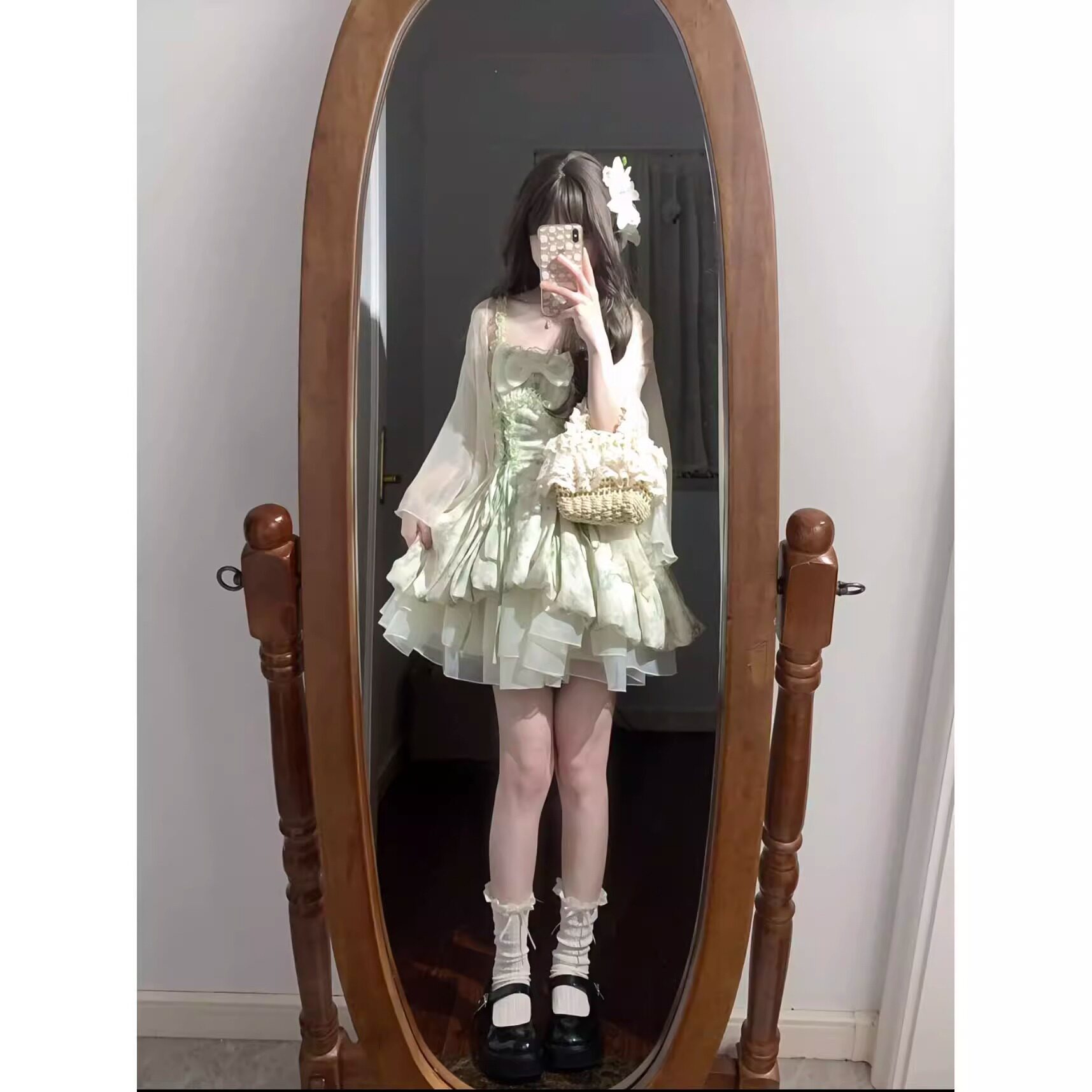 法式甜美碎花吊带连衣裙女夏季小时尚套装