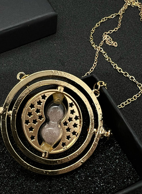 欧美复古做旧时间转换器项链男款嘻哈潮人个性百搭毛衣链