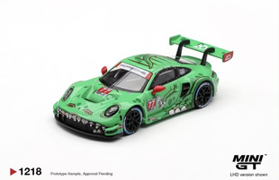 [匠擎预售]MINIGT 1:64 #1218 保时捷 绿恐龙 911 GT3 汽车模型