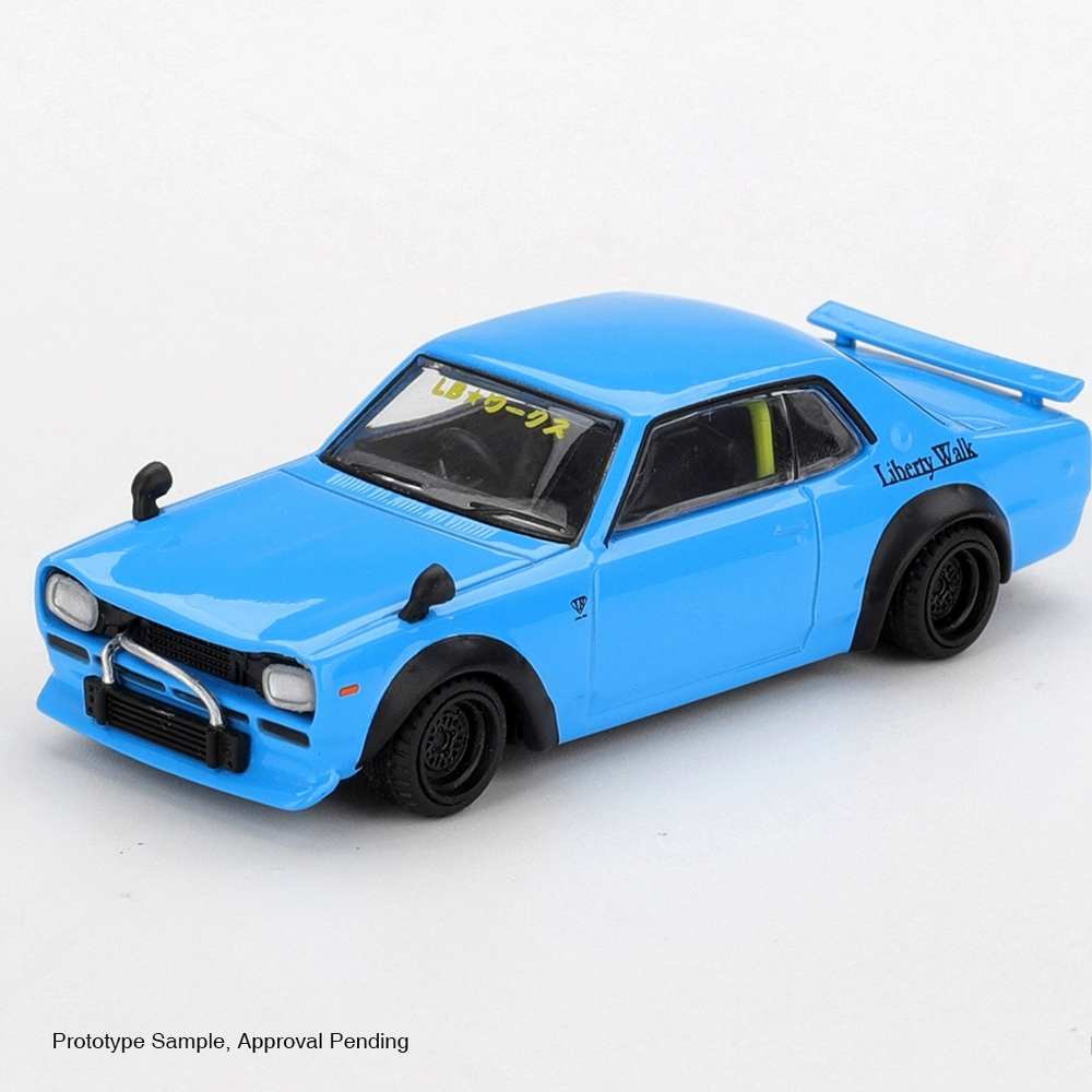 日产Nissan蓝色合金汽车模型