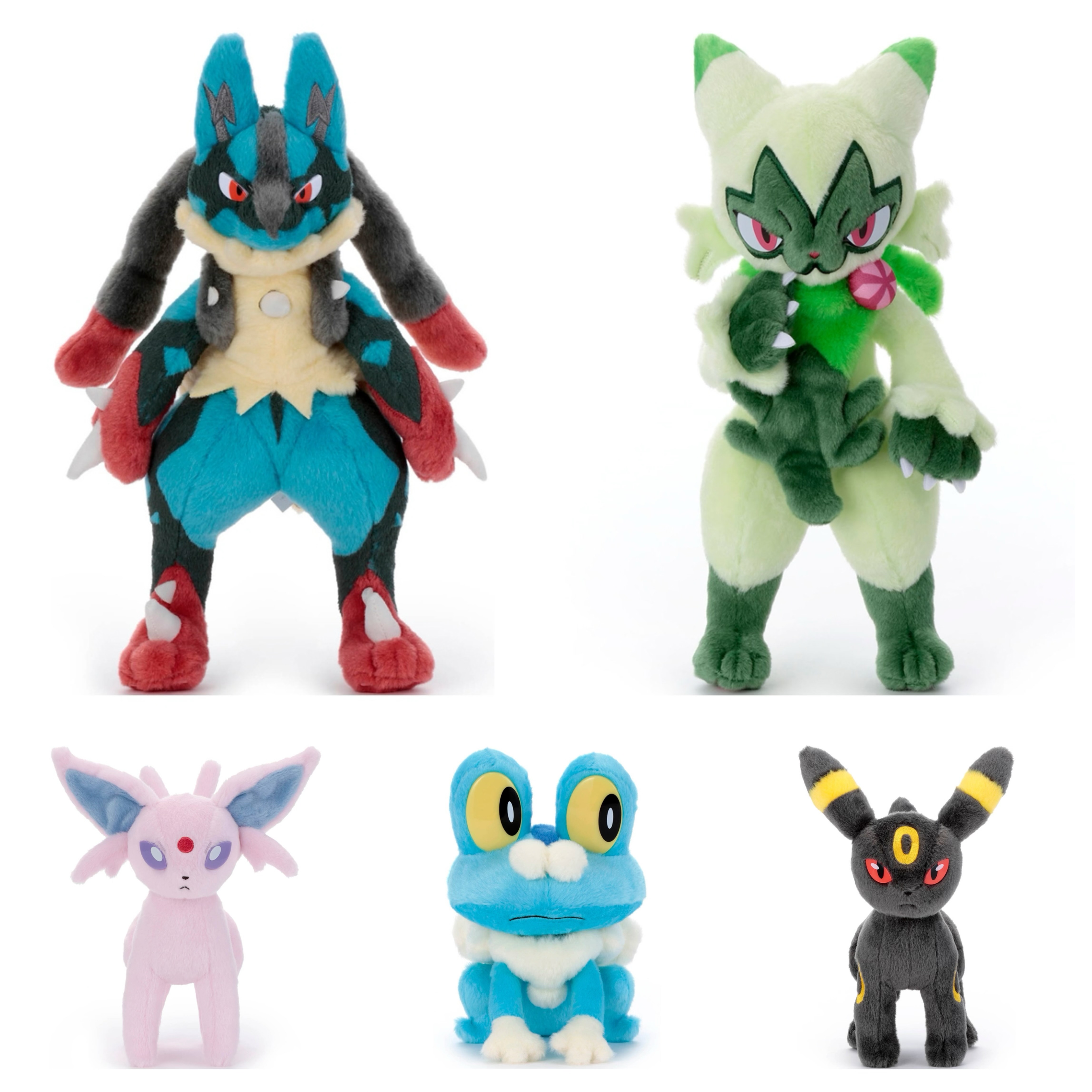 日本精灵宝可梦 就决定是你了 蕾蒂猫 MEGA路卡利欧 呱呱泡蛙玩偶