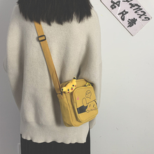潮百搭斜挎包女ins风包包软妹 可爱卡通帆布学生小包女包2019新款