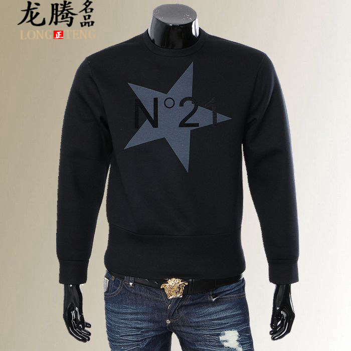 正品现货 N&deg;21 男装套头卫衣圆领太空棉长袖T恤秋冬新款意大利产