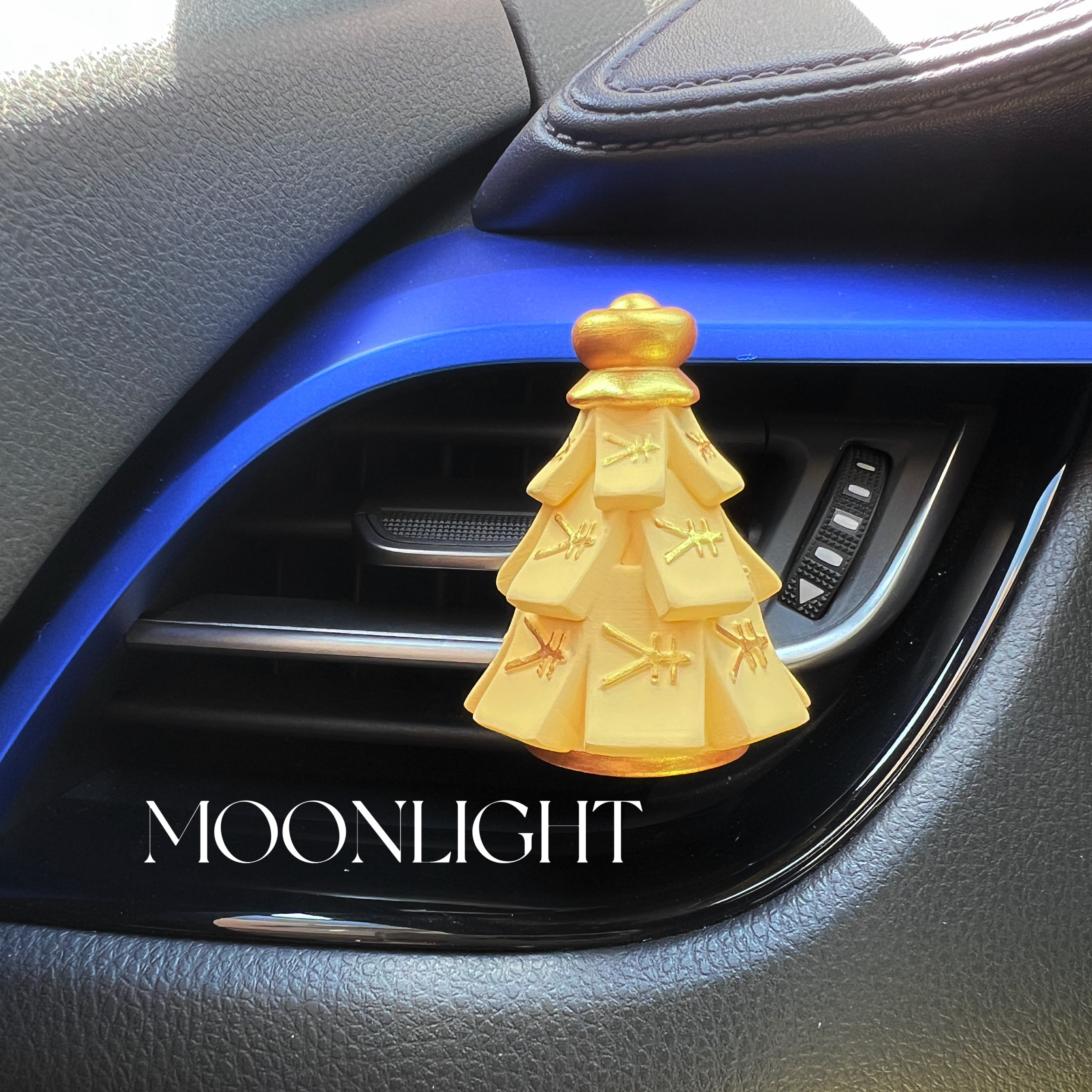 Moonlight发财树空调出风口香薰装饰扩香石创意车饰礼物