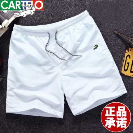 Cartelo鳄鱼短裤男夏季宽松潮流运动休闲裤透气速干五分沙滩裤潮