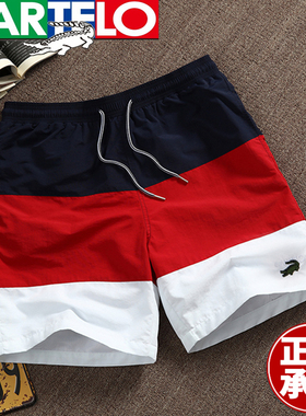 cartelo鳄鱼短裤男夏季宽松潮流运动休闲裤透气速干沙滩裤五分裤