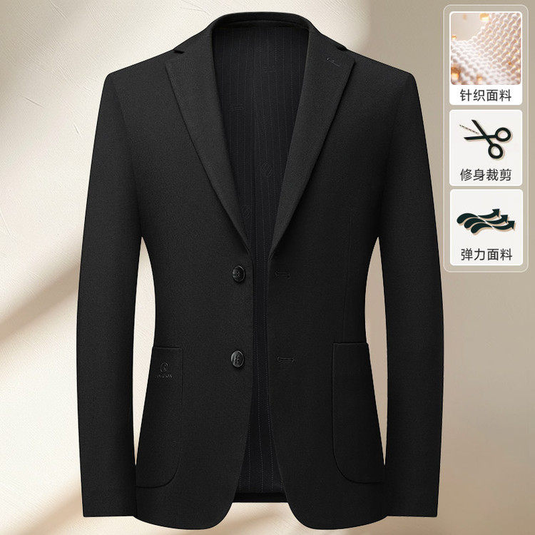 常规领修身小西装男款2025新款春秋装商务休闲西服外套结婚礼服