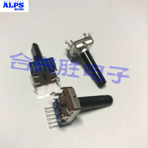 日本ALPS阿尔卑斯RK12L1230C2F旋转电位器双联E100K带步进 6脚