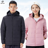 运动脱帽加厚外套 保暖羽绒服男女士款 探拓户外秋冬季 防风防水反季