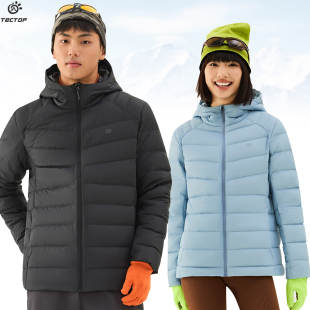 保暖连帽羽绒服男女士款 轻薄短款 运动外套 秋冬季 探拓户外2025新款