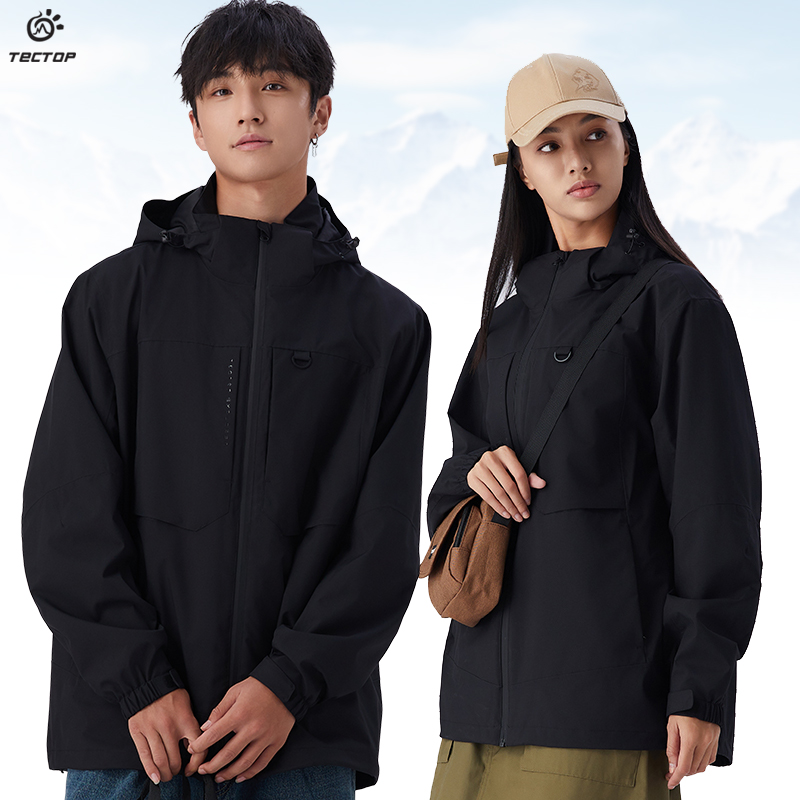 探拓户外秋冬季2023新款男女通款情侣冲锋衣防风防水登山服外套