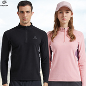 保暖长袖 抓绒衣男女士款 T恤 阳离子双面磨毛薄款 探拓户外秋冬季