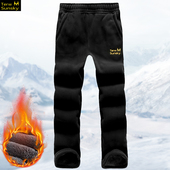 休闲棉裤 摇粒绒加绒加厚外穿长裤 男士 秋冬户外运动弹力保暖抓绒裤