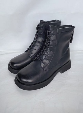 断码清仓珂卡厚底马丁靴女秋冬新款复古英伦风单靴子时尚短靴4282