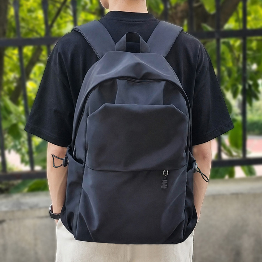 新款双肩包男士简约休闲大容量旅行背包女初中生高中大学生书包男