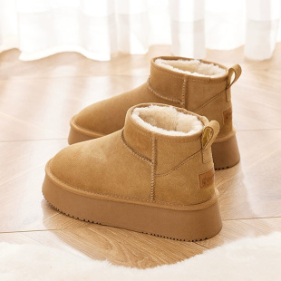 女靴小码313233短筒雪地靴2025新款小个子棉鞋32码33小码女鞋冬季