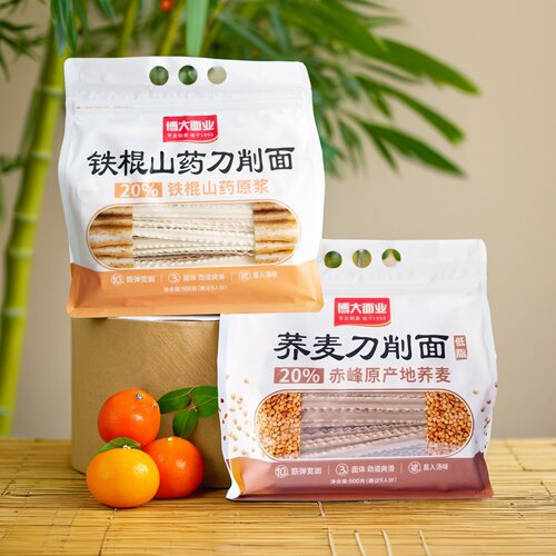 博大铁棍山药刀削面荞麦鸡蛋挂面