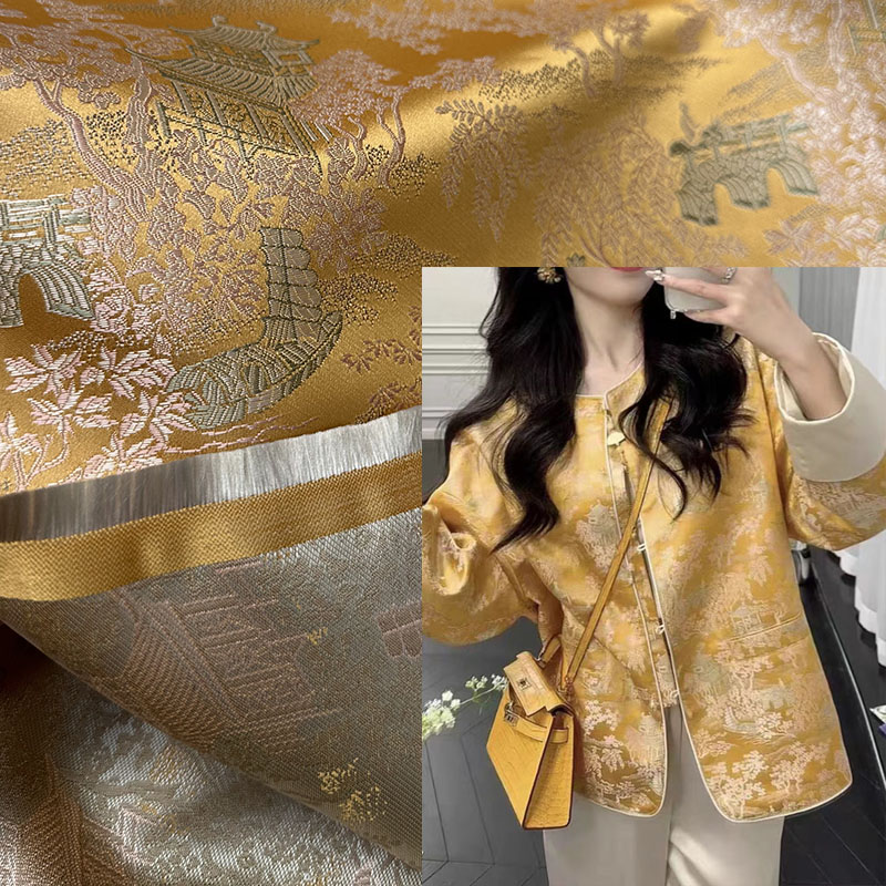 新款布料提花半身裙马甲国潮风