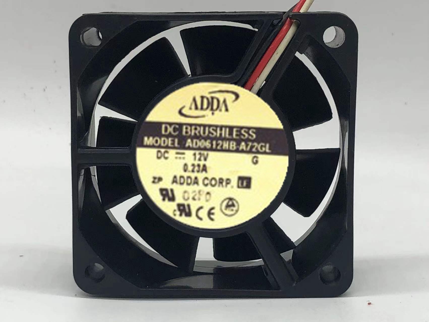原装adda ad0612hb-a72gl 12v 0.23 6025 6cm 三线双滚珠散热风扇