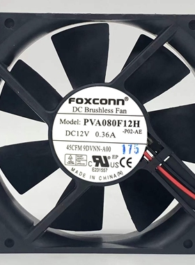 全新FOXCONN/富士康 8020 PVA080F12H 12V 0.36A 4线 8CM散热风扇