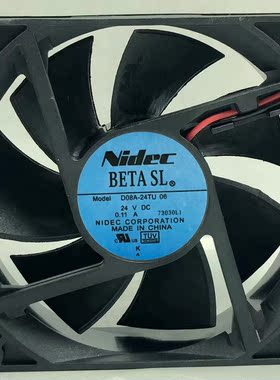 原装ABB变频 Nidec 散热风扇8025 D08A-24TU 06 24V DC 0.11A