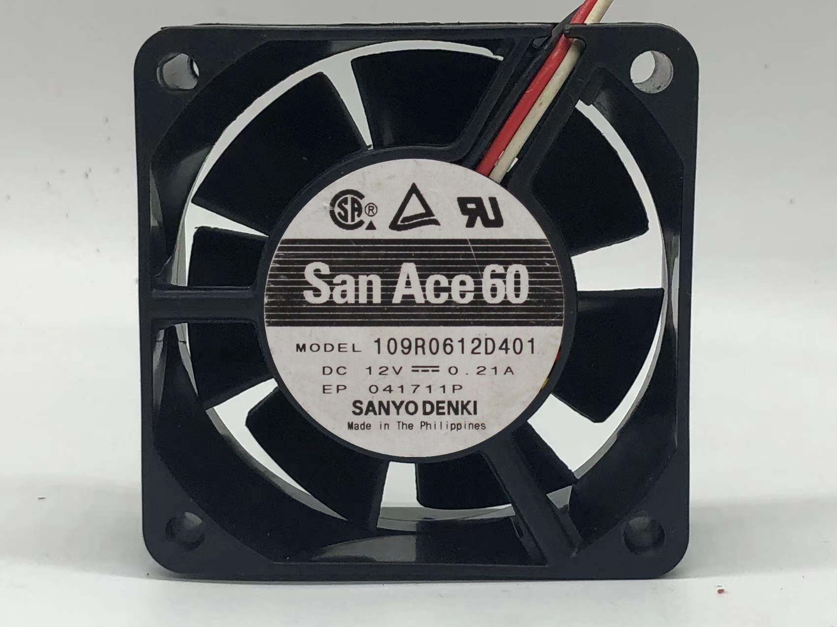 原装三洋 6025 6CM 109R0612D401 12V 0.21A 6CM 三线散热风扇