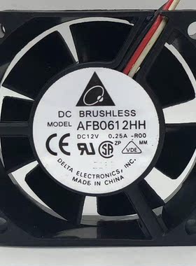 Delta台达AFB0612HH 12V 0.25A 三线风扇6CM/厘米 6025散热风扇