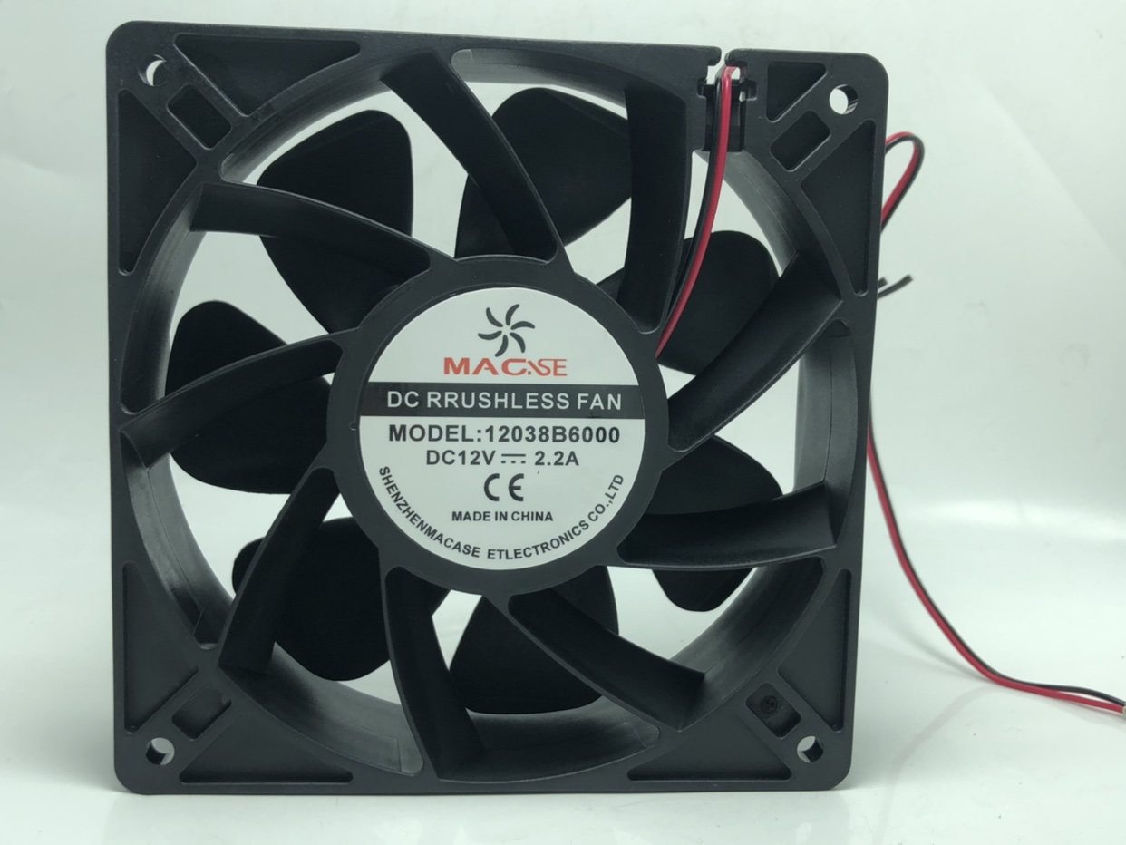 MACASE熊猫b7pro机12038暴力风扇6000高转速散热好DC12v2.2A12CM