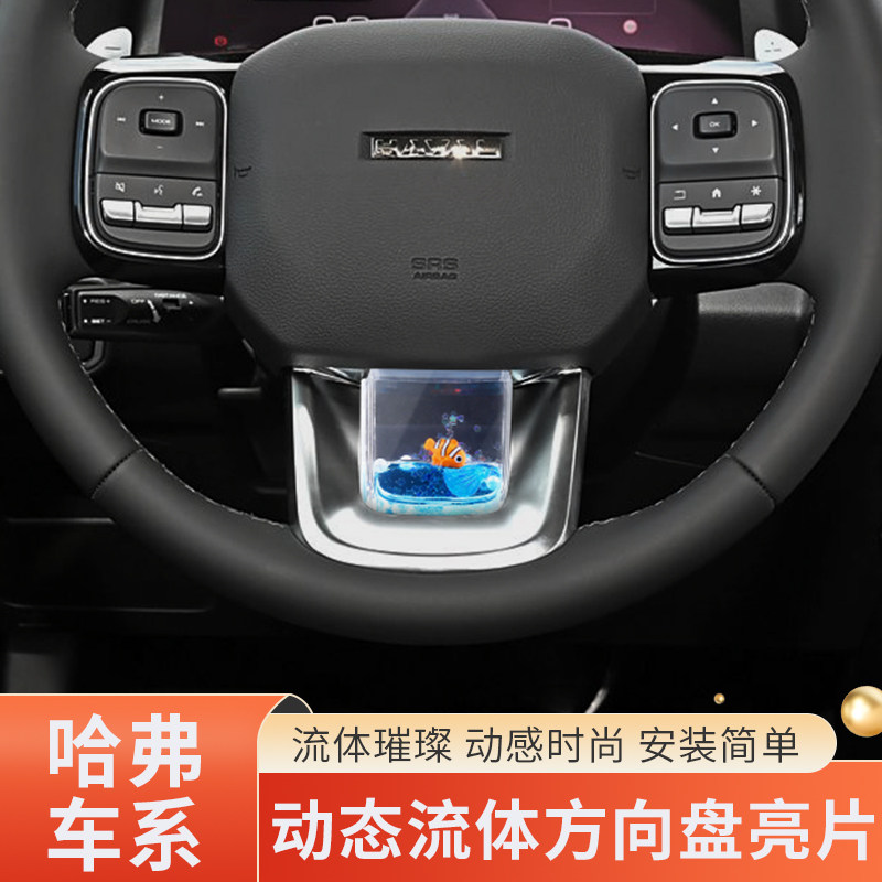适用哈弗大狗H9猛龙H5方向盘亮片