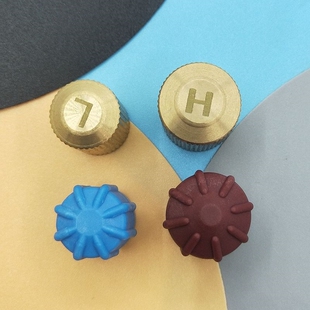 汽车空调管气门芯盖帽子L通用高低高低压H加氟嘴防尘防漏铜保护盖