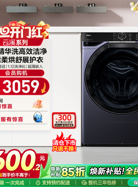 [云溪]海尔滚筒洗衣机家用全自动直驱精华洗10kg洗烘一体579