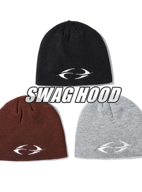 SWAGHOOD潮牌秋冬保暖防寒毛线冷帽百搭显脸瘦跑步运动针织帽男女