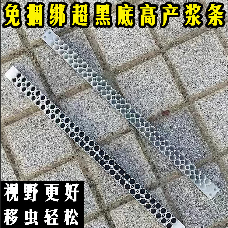 王浆条养蜂工具通用高产塑料蜂皇王浆条三庸高产黑底加厚加高浆条