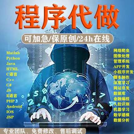 计算机python程序代做qt软件java代码编写c++编程c语言php开发c#