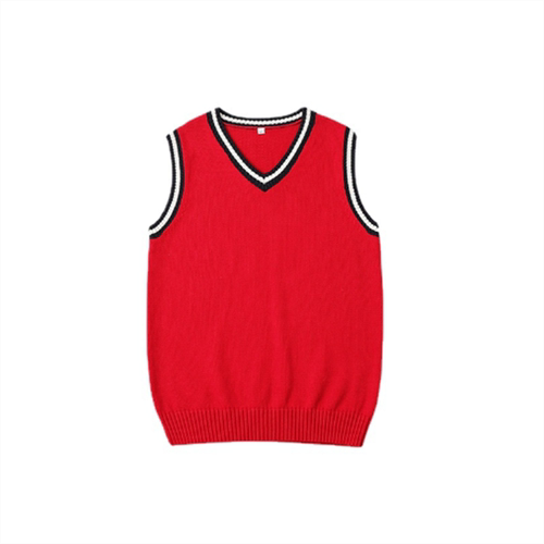男童春秋纯棉保暖校服针织背心