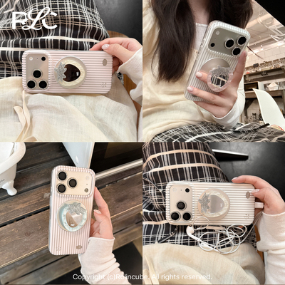RLC原创钻花条纹磁吸手机壳