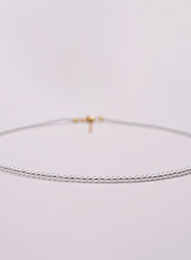 2-3mm白色延长链小米珠珍珠项链XLA408