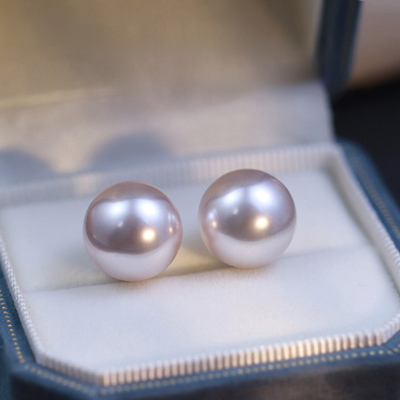 10-11mm曼塔玫瑰经典素珠施家贝珠耳钉耳饰ESA610