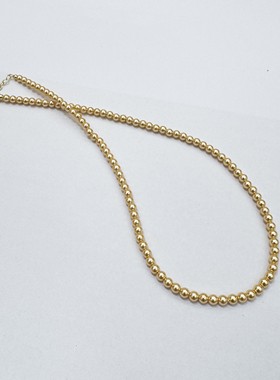 3-4mm金色延长链小米珠珍珠项链XLA407